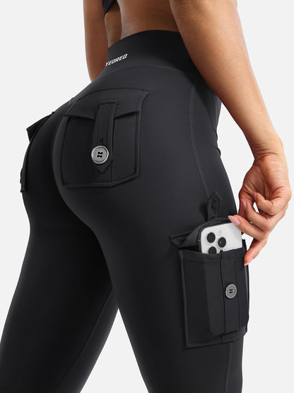 High-Waist Hidden Scrunch Flare Leggings