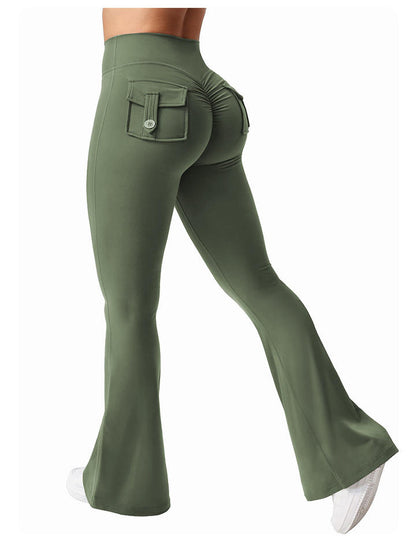High-Waist Hidden Scrunch Flare Leggings