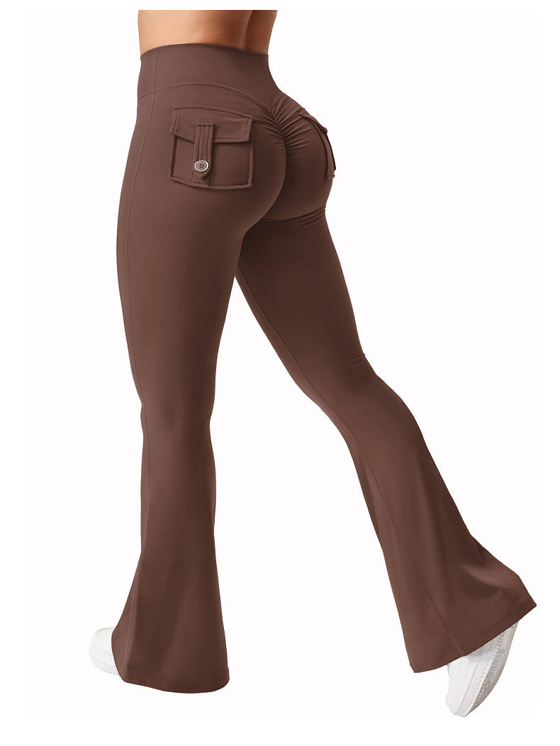 High-Waist Hidden Scrunch Flare Leggings